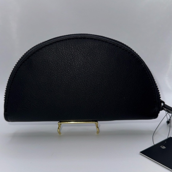 Simply Vera Vera Wang Black Pleated Half Moon Wallet - Picture 3 of 6